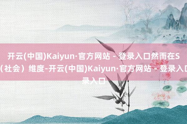 开云(中国)Kaiyun·官方网站 - 登录入口然而在S（社会）维度-开云(中国)Kaiyun·官方网站 - 登录入口